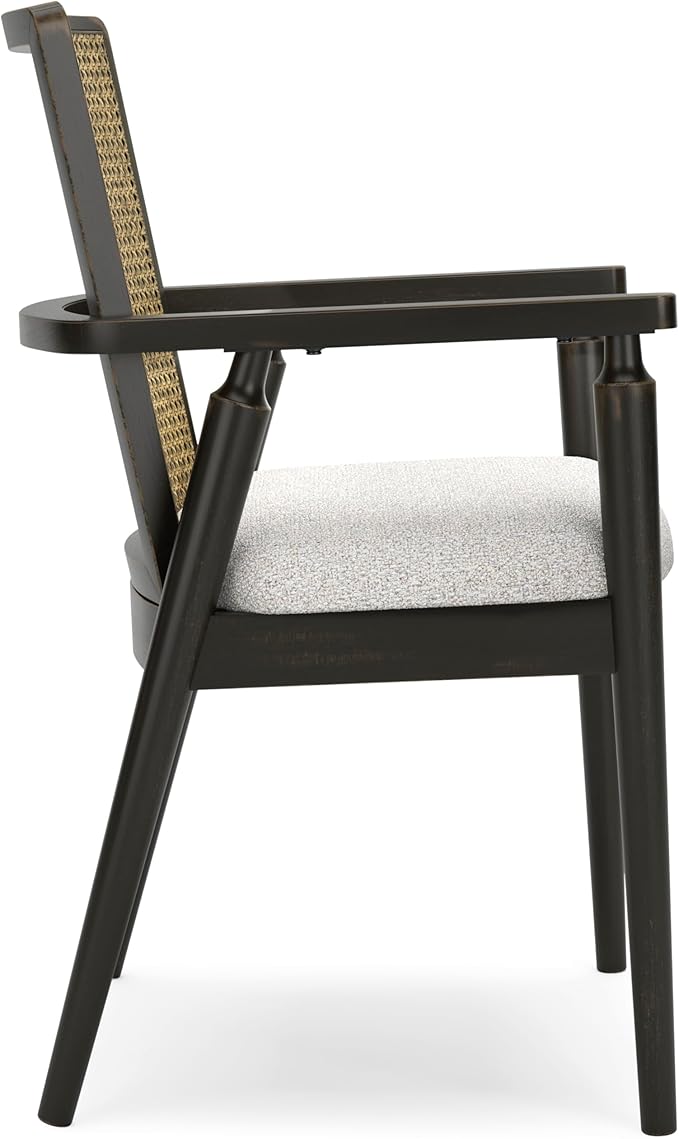 Signature Design by Ashley Galliden Rustic Solid Wood Upholstered Dining Arm - Image 8