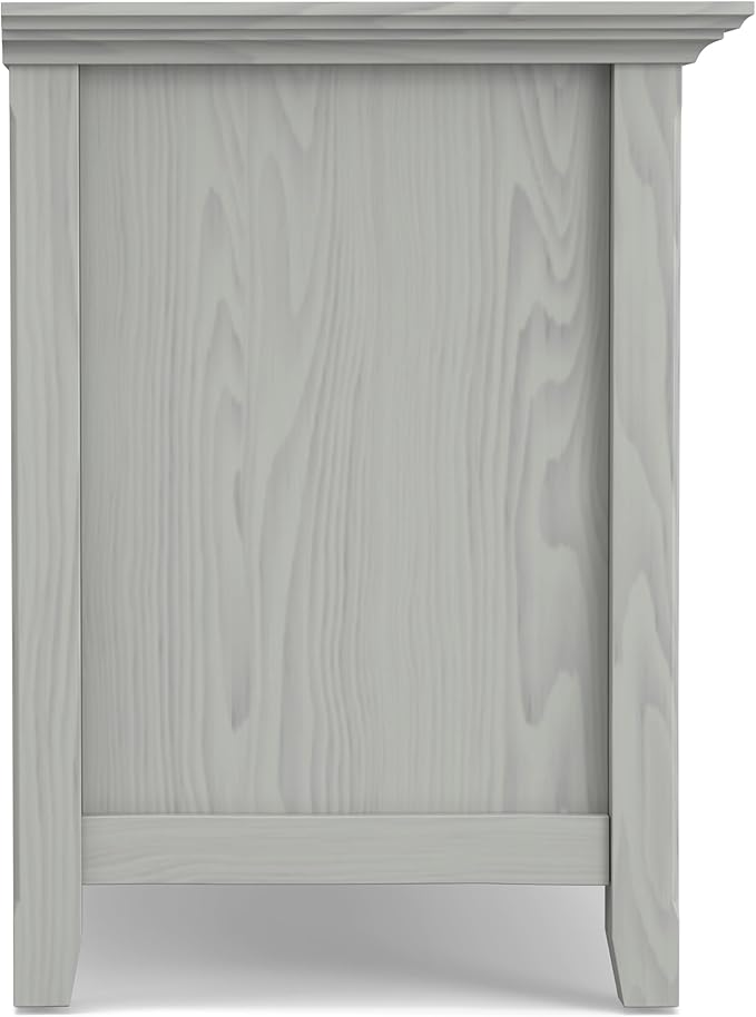 SIMPLIHOME Amherst 72-inch Wide Solid Wood TV Stand in Fog Grey, - Image 12
