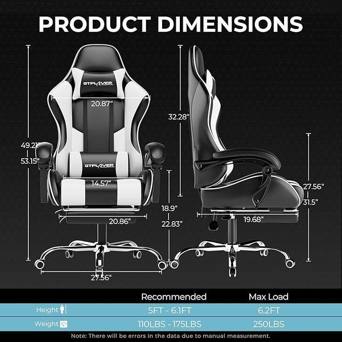 GTPLAYER Gaming Chair, Computer Chair - Image 3