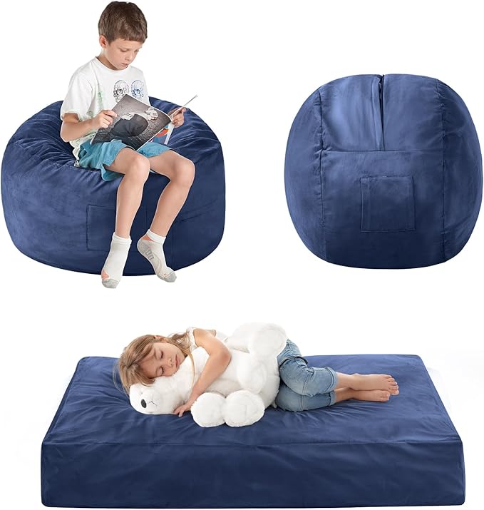 Kids Bean Bag Chair Bed by ILPEOD