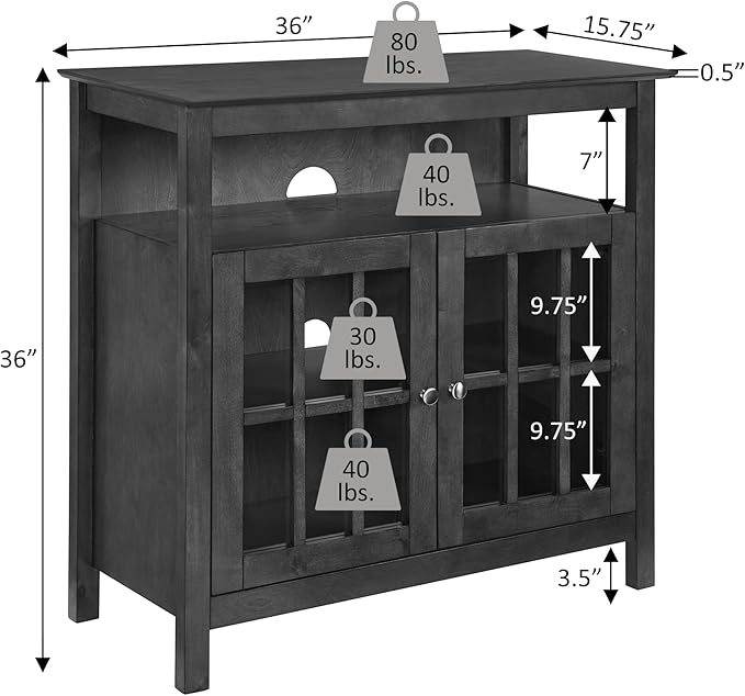 Convenience Concepts Big Sur Highboy TV Stand 36" - Image 3