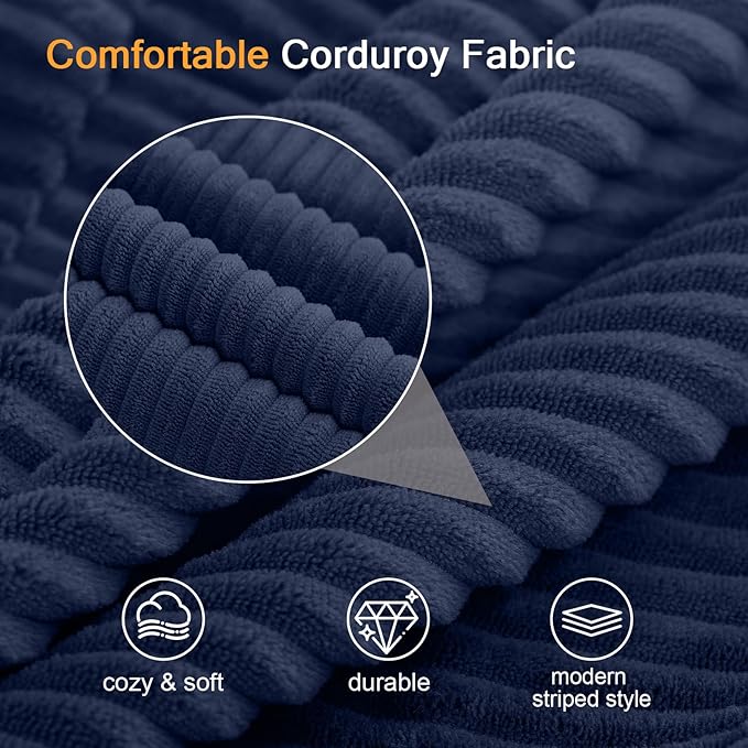 MeMoreCool Boneless Folding Sofa Bed Queen, Corduroy Convertible Sleeper Chair - Image 9