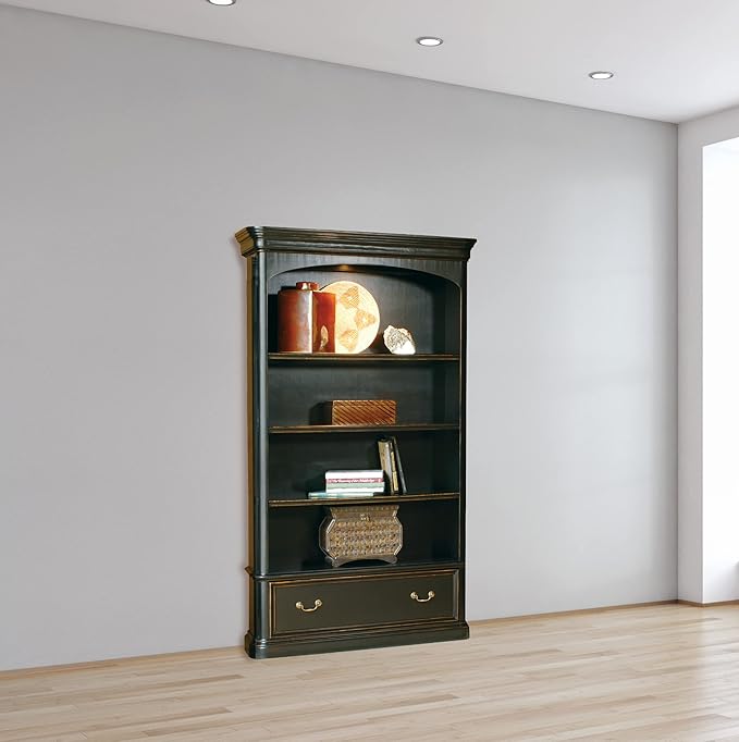 Hekman Furniture Louis Philippe Executive Center Bookcase – Tall Illuminated - Image 2