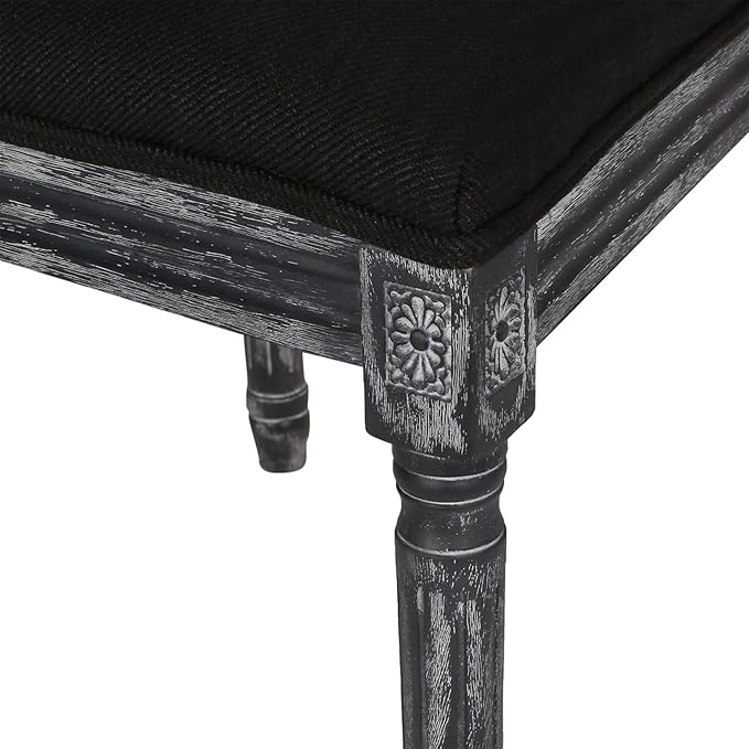 Merax Upholstered Solid Wood Dining Chairs Set of 2, French Country Style - Image 6
