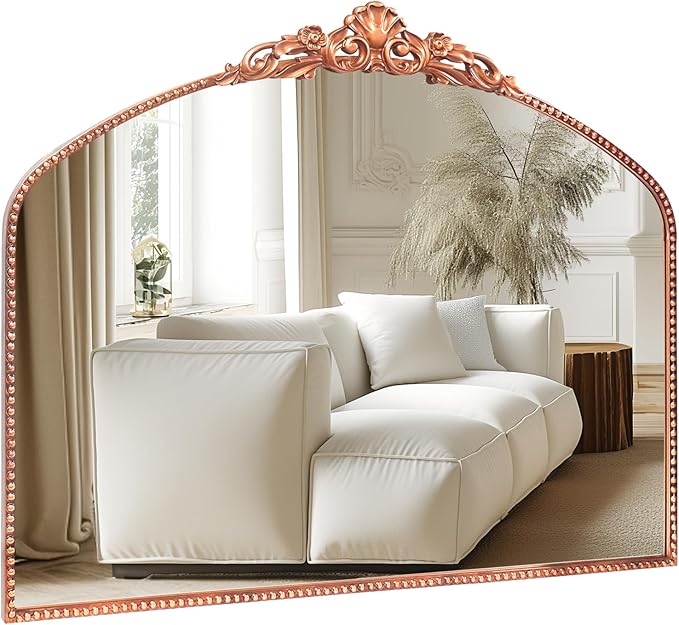 G-LEAF Vintage Baroque Mirror 40"X30", Victorian Antique Farmhouse Mirror by G-LEAF