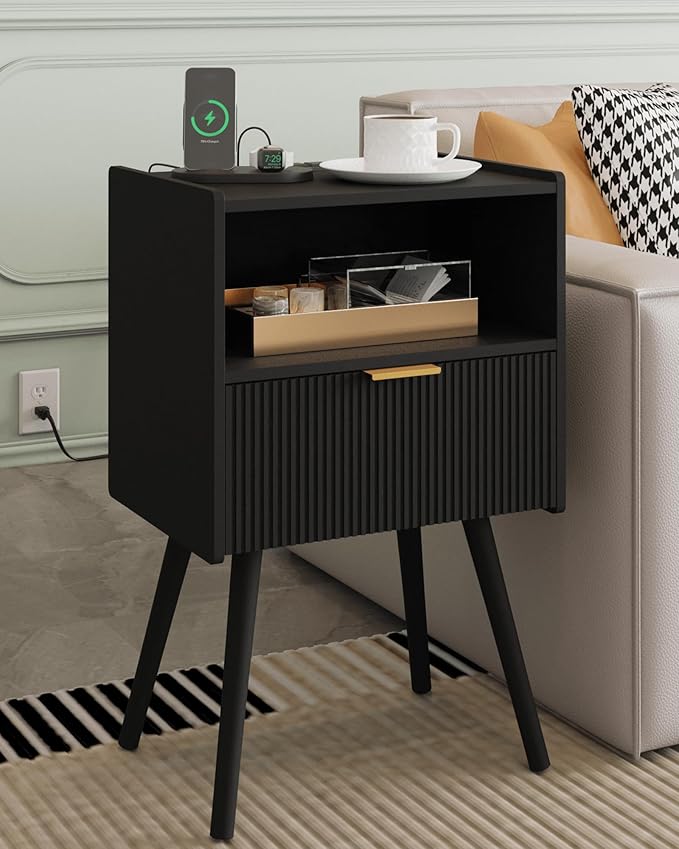 Nightstand, Modern Bedside Table by Unknown