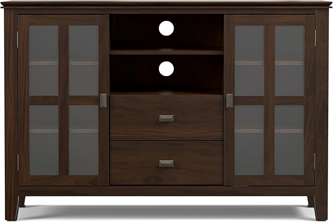 SIMPLIHOME Artisan SOLID WOOD 53 inch Wide Transitional TV Media Stand in - Image 5