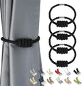 BEL AVENIR Magnetic Cotton Curtain Tiebacks, Decorative Drapery Holdbacks by BELAVENIR