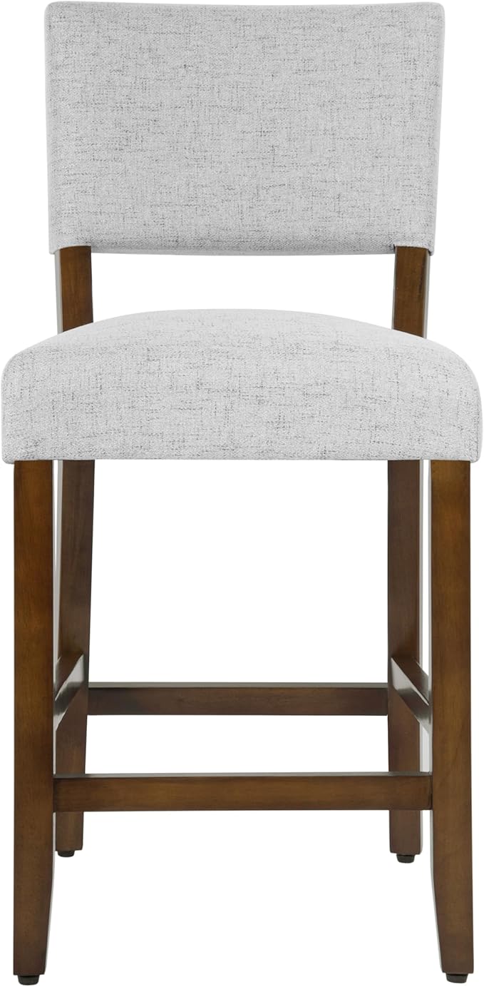 HomePop 24" Open Back Counter Stool Home Décor|Fabric Chairs - Image 4