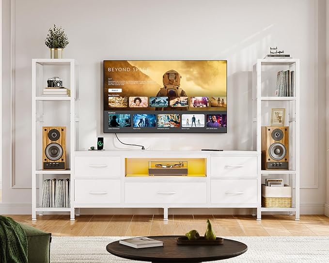 Casaottima 71" TV Stands for 43, 55 Inch TV Entertainment Center - Image 2