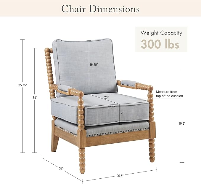 Madison Park Donohue Midcentury Modern Accent Chairs Padded Solid Wood Armrest - Image 2