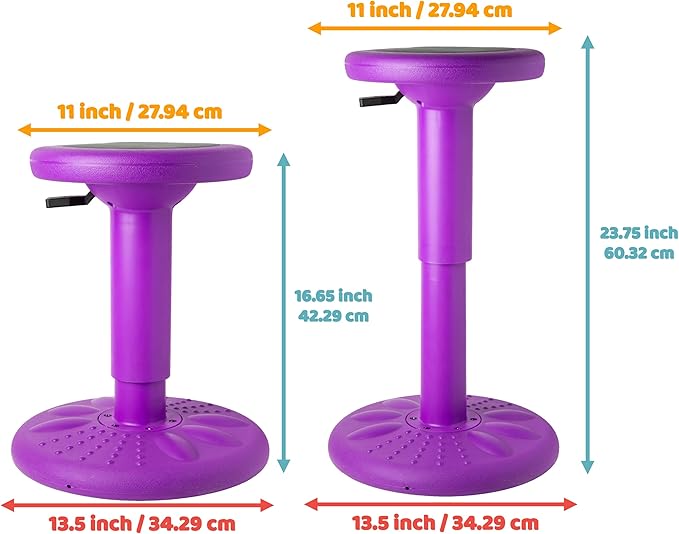 ActiveChairs Adjustable Wobble Stool, Flexible Classroom Seating, Improves Focus - Image 3