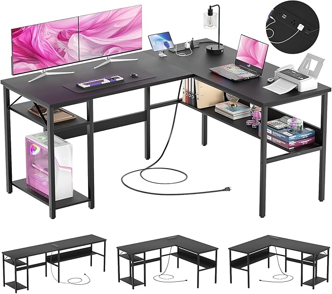 Reversible L Shaped Computer Desk by Hyomdeck