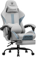 GTRACING Gaming Chair with Foot Rest & Pocket Spring Cushion, Breathable Fabric by GtracingDirect