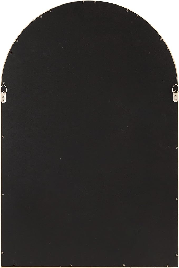 Kate and Laurel Hutton Farmhouse Wood Arched Mirror; 20 x 30; Natural Wood; - Image 4