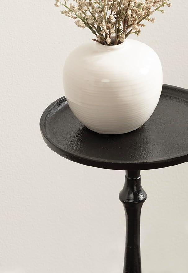 Kate and Laurel Carling Traditional Metal Round Drink Table, Vintage Cast - Image 5