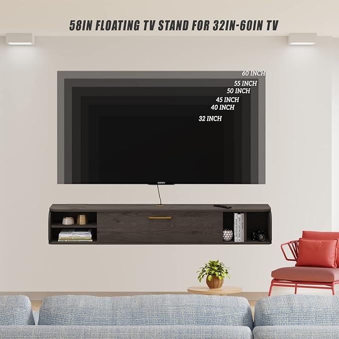 Floating TV Unit, Floating Shelves - Image 5