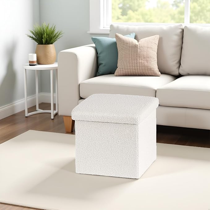 Folding Storage Ottoman Cube - Image 2