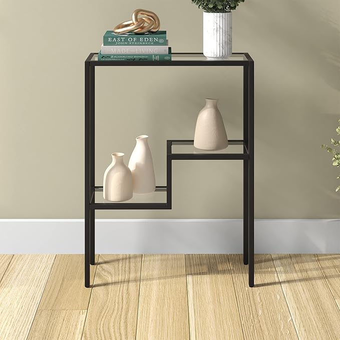 Henn&Hart 22" Wide Rectangular Console Table in Blackened Bronze, Entryway Table - Image 9