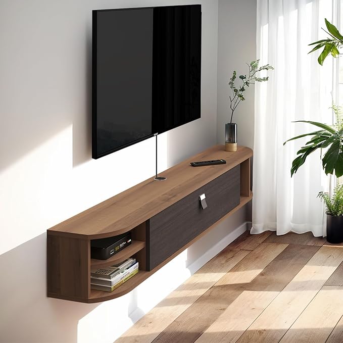 Pmnianhua Floating TV Stand, Modern Floating TV Console, Wall Mounted TV Cabinet by Pmnianhua