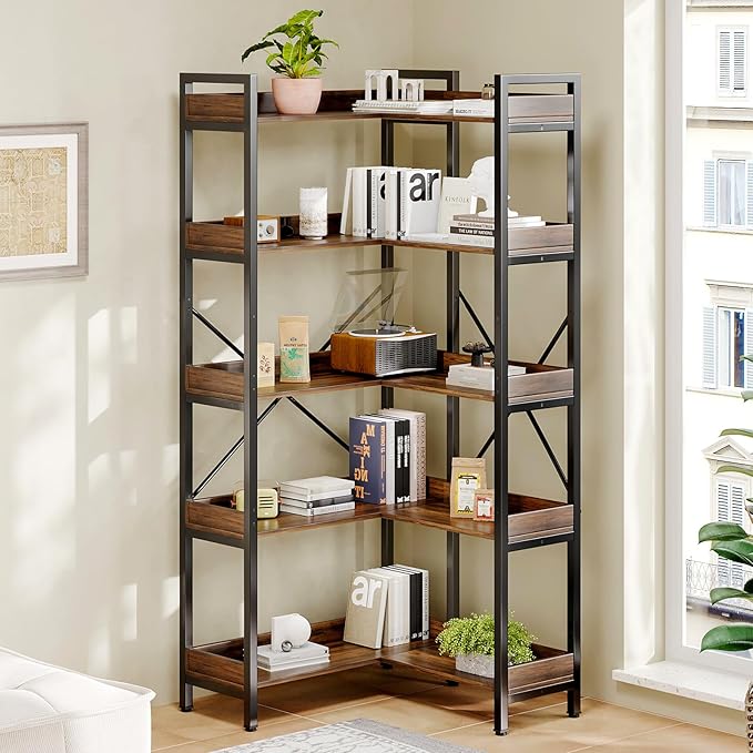 5-Tier Corner Bookshelf by GRUSIGN