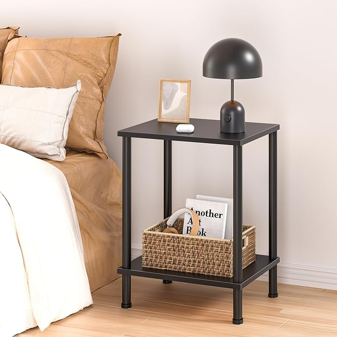 End Table, Small Side Table, 2-Tier Nightstand - Image 4