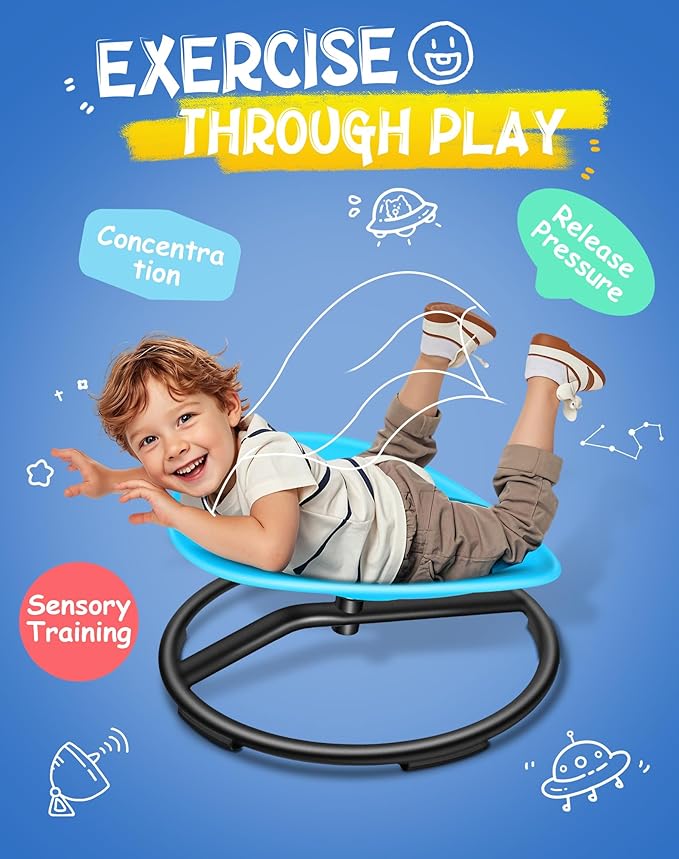 Spinning Chair for Autistic Kids, Sensory Swivel Chair, 220LBS Weight Capacity - Image 3