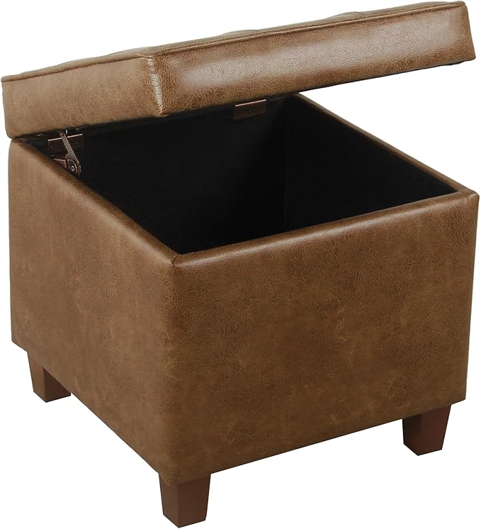 HomePop Square Tufted Storage Ottoman - Image 4