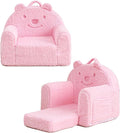 Toddler Chair, Sherpa Bear Kids Chair, Toddler Couch Fold Out, Children Reading by Kisdsa