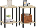 TUTOTAK End Table, Side Table, Nightstand, 2-Tier Storage Shelf, Sofa Table by WelcometotheTUTOTAKHome
