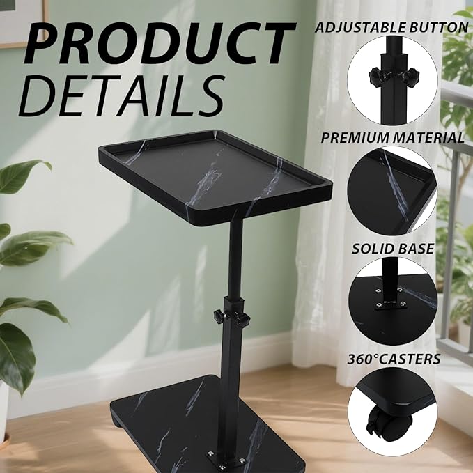 Simcat C Table End Table Adjustable Height, C Shaped Side Table - Image 4
