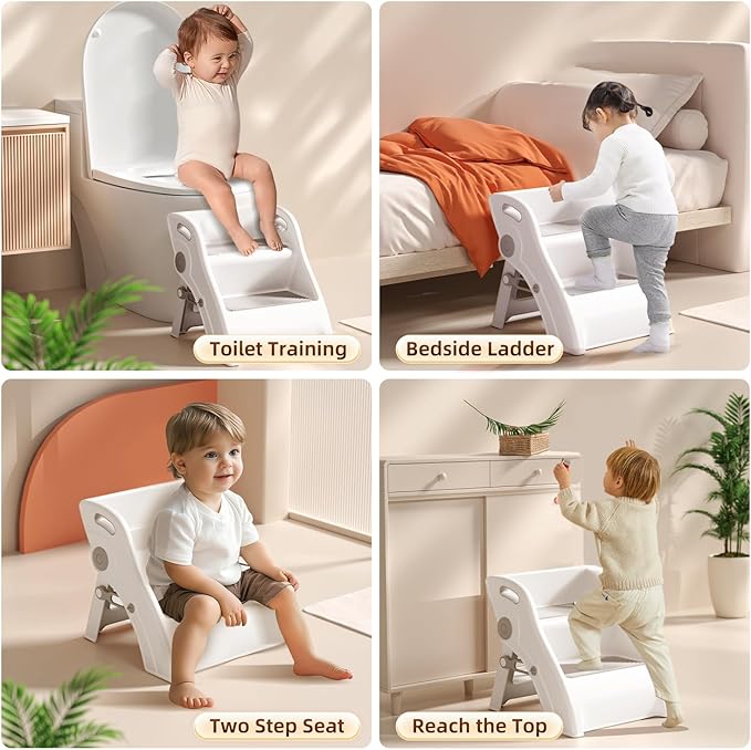 Toddler Step Stool for Bathroom Sink – Non-Slip Kids Step Stool, 100lbs Load - Image 2