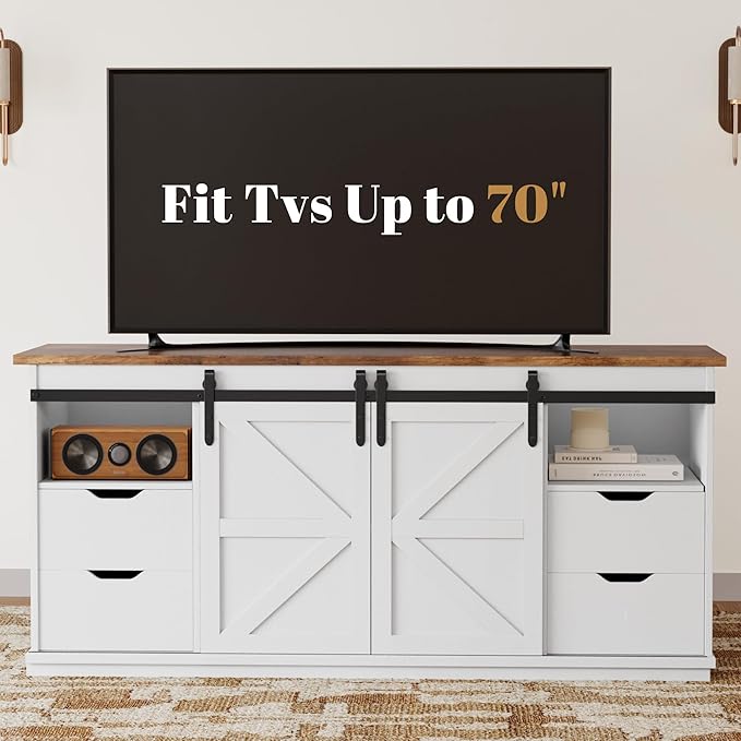YESHOMY TV Stand for Televisions up to 65 Inchs, - Image 7