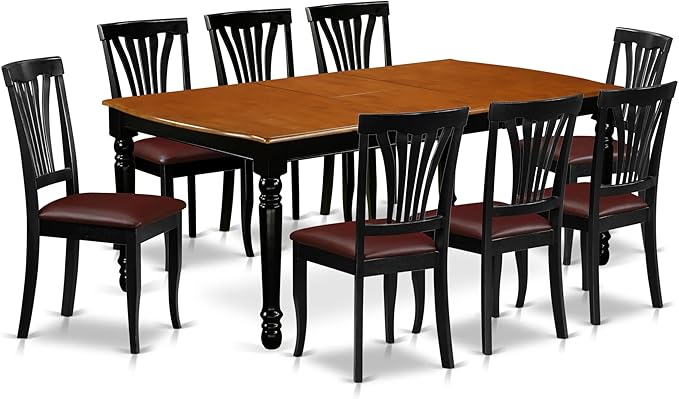 East West Furniture DOAV9-BCH-LC 9 Piece Dining Room Table Set Includes a by EastWestFurniture
