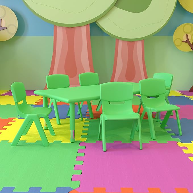 Flash Furniture Rectangular Activity Table Set - Image 2