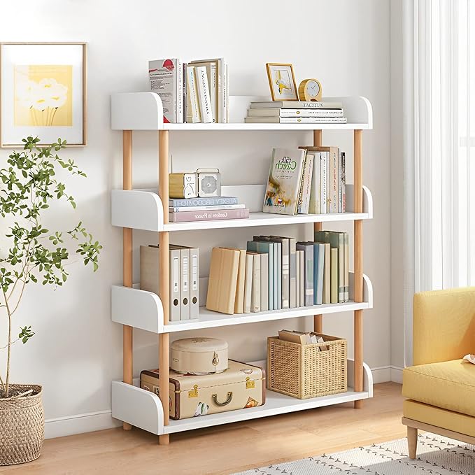 4-Tier Wooden Open Bookcase by OSCHF