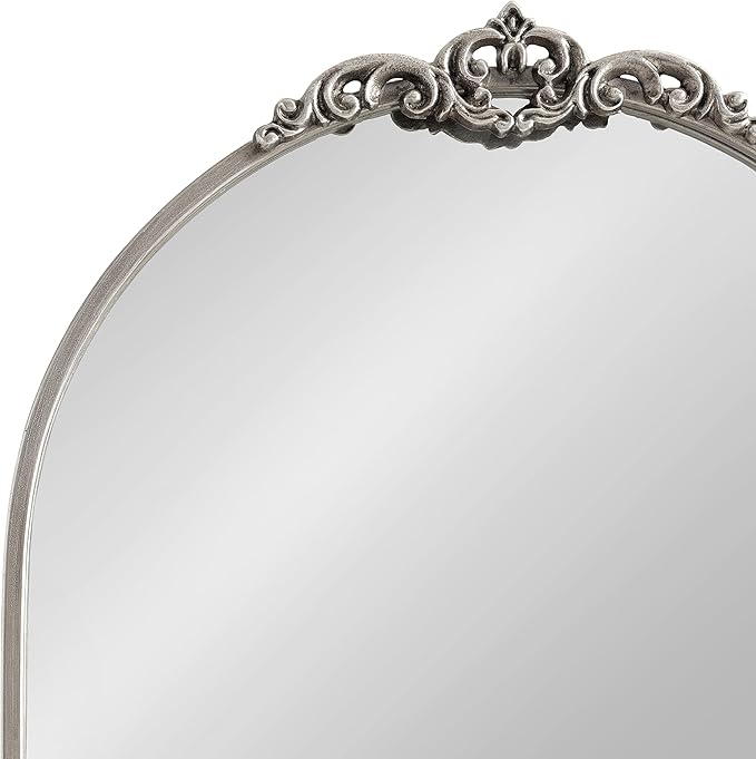 Kate and Laurel Myrcelle Traditional Arched Mirror; 21 x 26; Antique Silver; - Image 6
