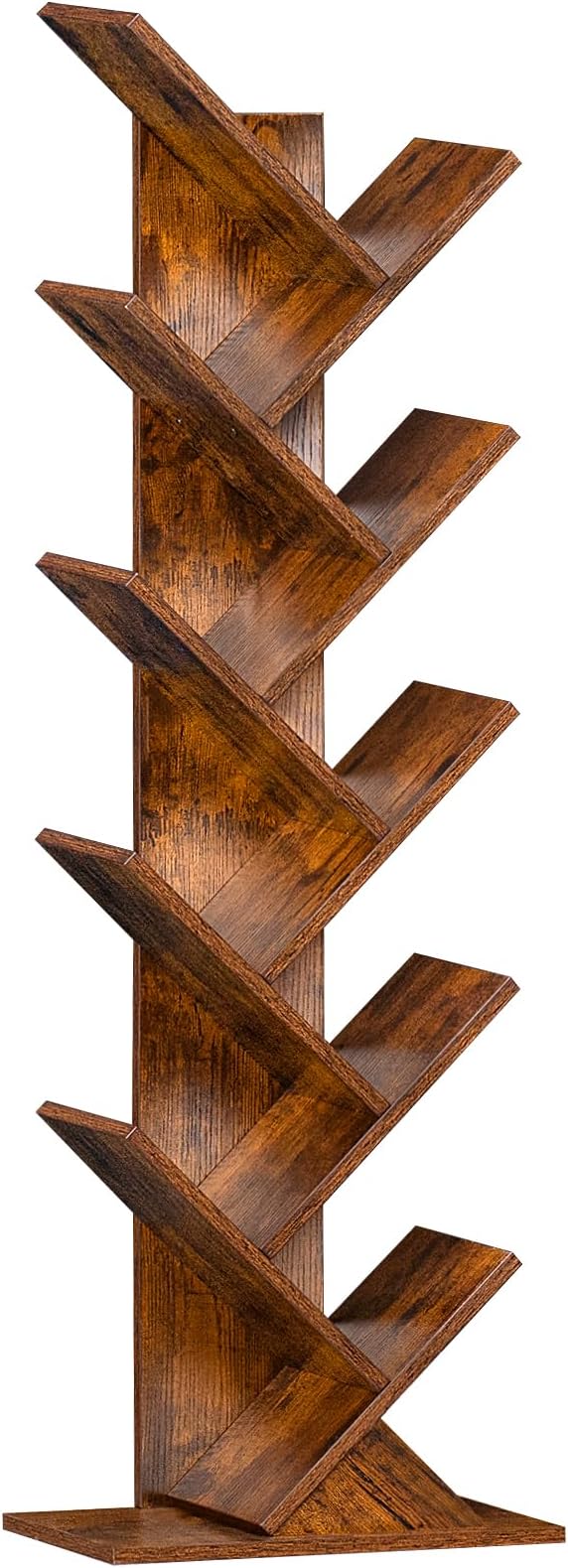 10 Tier Tree Book Shelf, Floor Standing Wood Bookshelf by SHEEPAM