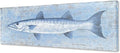 Yihui Arts Blue and White Fish Canvas Wall Art – Coastal Paintings by YihuiArts