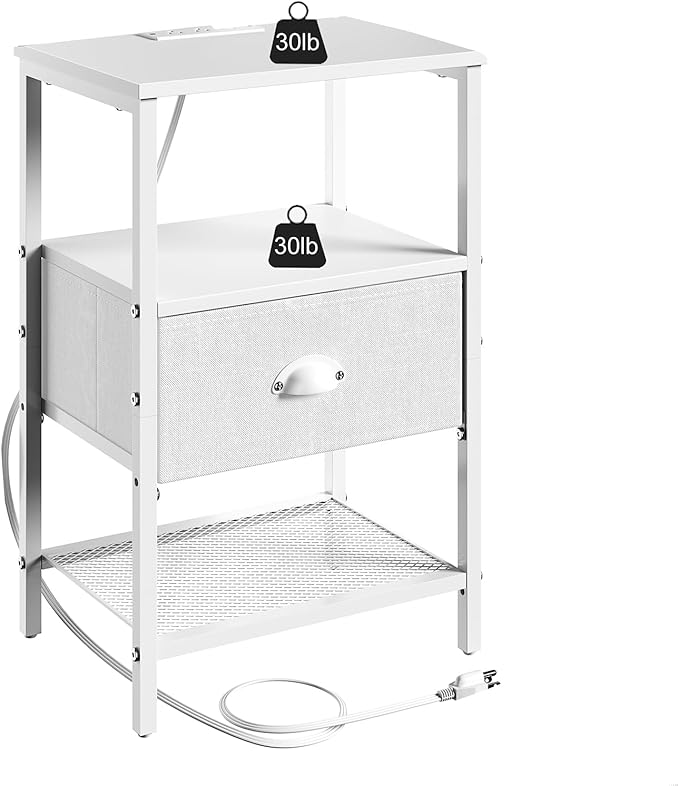 Sthmec Nightstands Set of 2, LED Bedside Tables - Image 8
