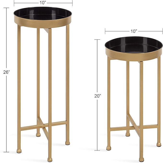 Kate and Laurel Celia Side Tables, Decorative Modern Glam End Table - Image 3