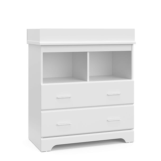 Storkcraft Brookside 2 Drawer Changing Table Dresser – GREENGUARD Gold Certified by Storkcraft