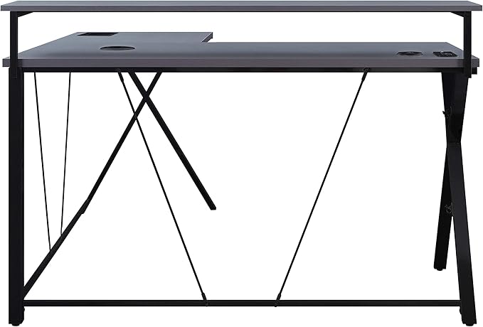 OSP Home Furnishings Checkpoint Battlestation L Shaped Gaming Desk - Image 7