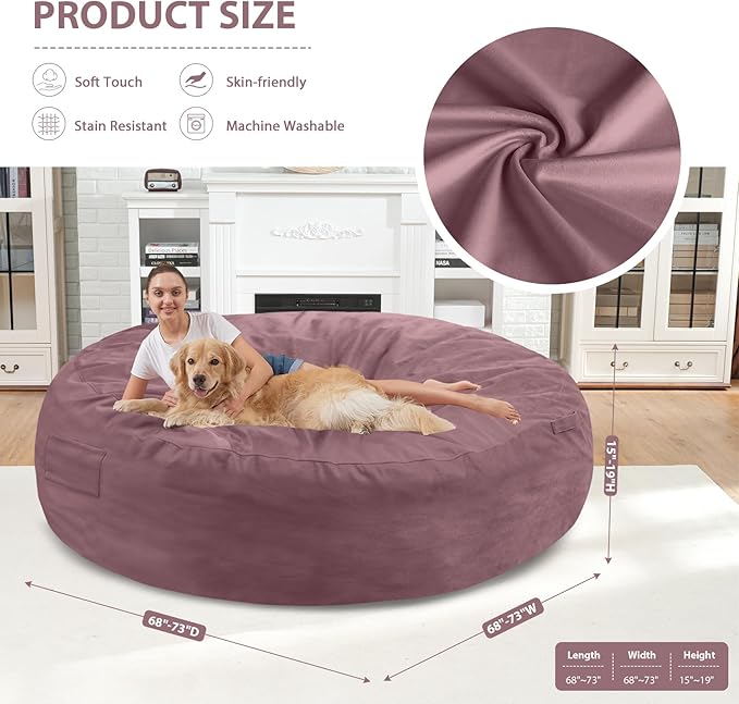 7FT Bean Bag Chair, Large Bean Bag Chairs - Image 3
