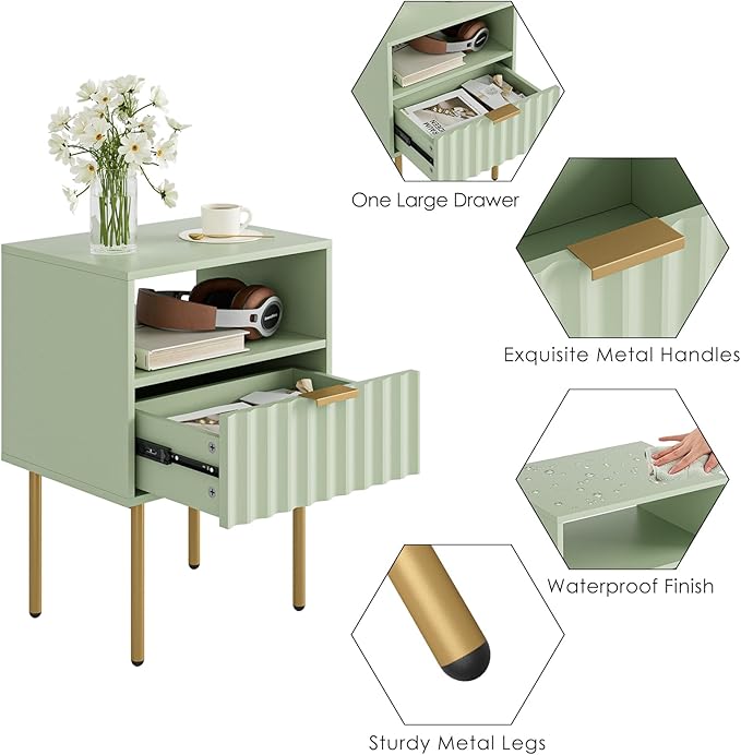 Nightstand, Modern Bedside Table - Image 8