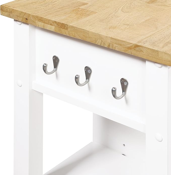 OSP Home Furnishings Derry Modern Farmhouse Kitchen Cart - Image 10