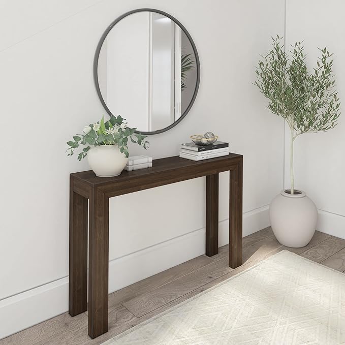 Plank+Beam Modern Solid Wood Console Table, 46.25 Inch, Sofa Table, Narrow by PlankBeam