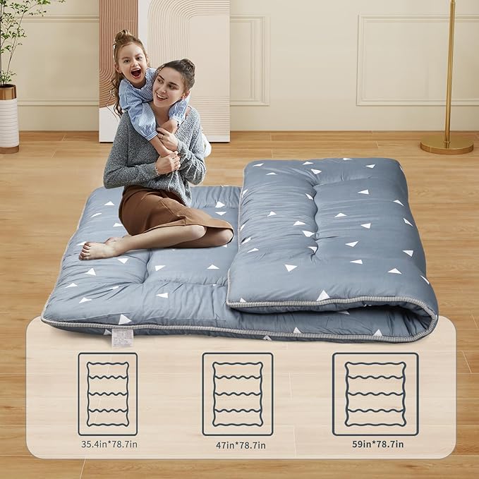 Japanese Floor Mattress, Roll Up Memory Foam Tatami Mat Easy to Store and - Image 5
