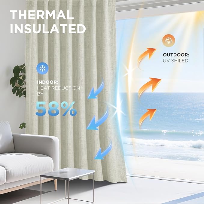 Joydeco 100% Blackout Curtains for Bedroom - Image 4