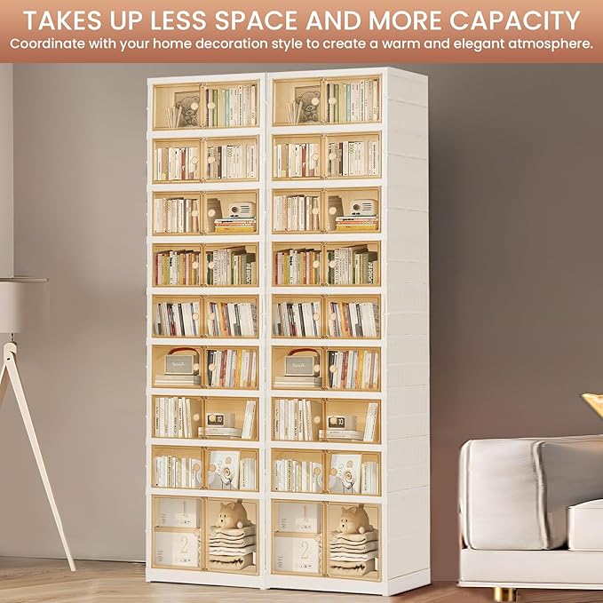 Foldable Shoe Organizer Storage Box, Portable Extra Large Folding Shoe Rack - Image 4